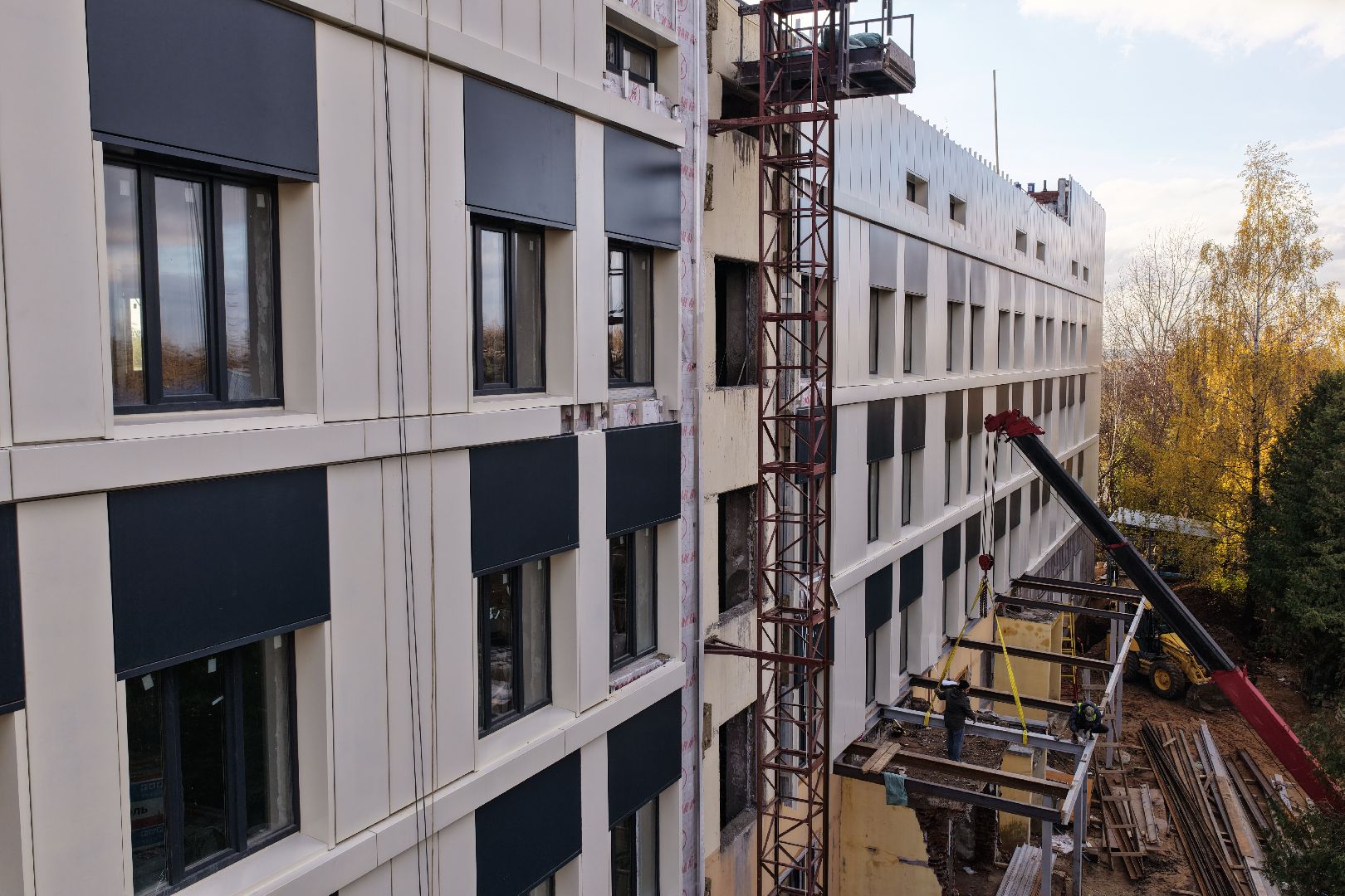 видео с коптера, больница в можайске,