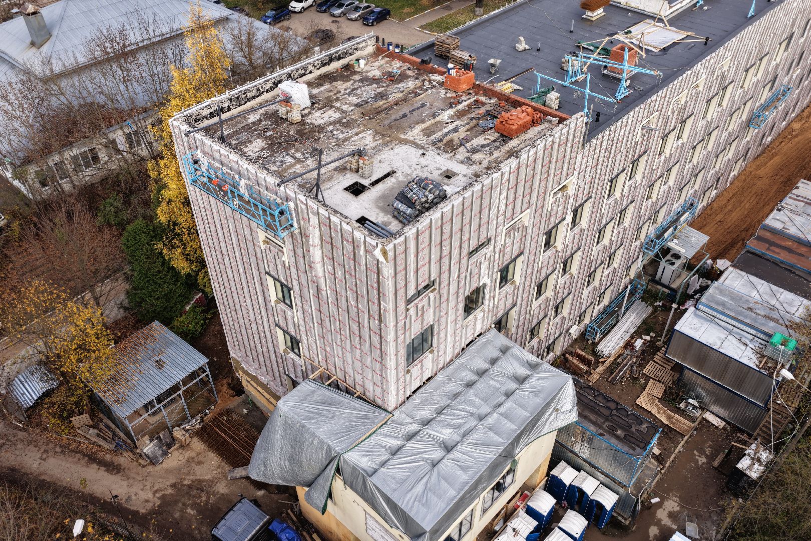 видео с коптера, больница в можайске,