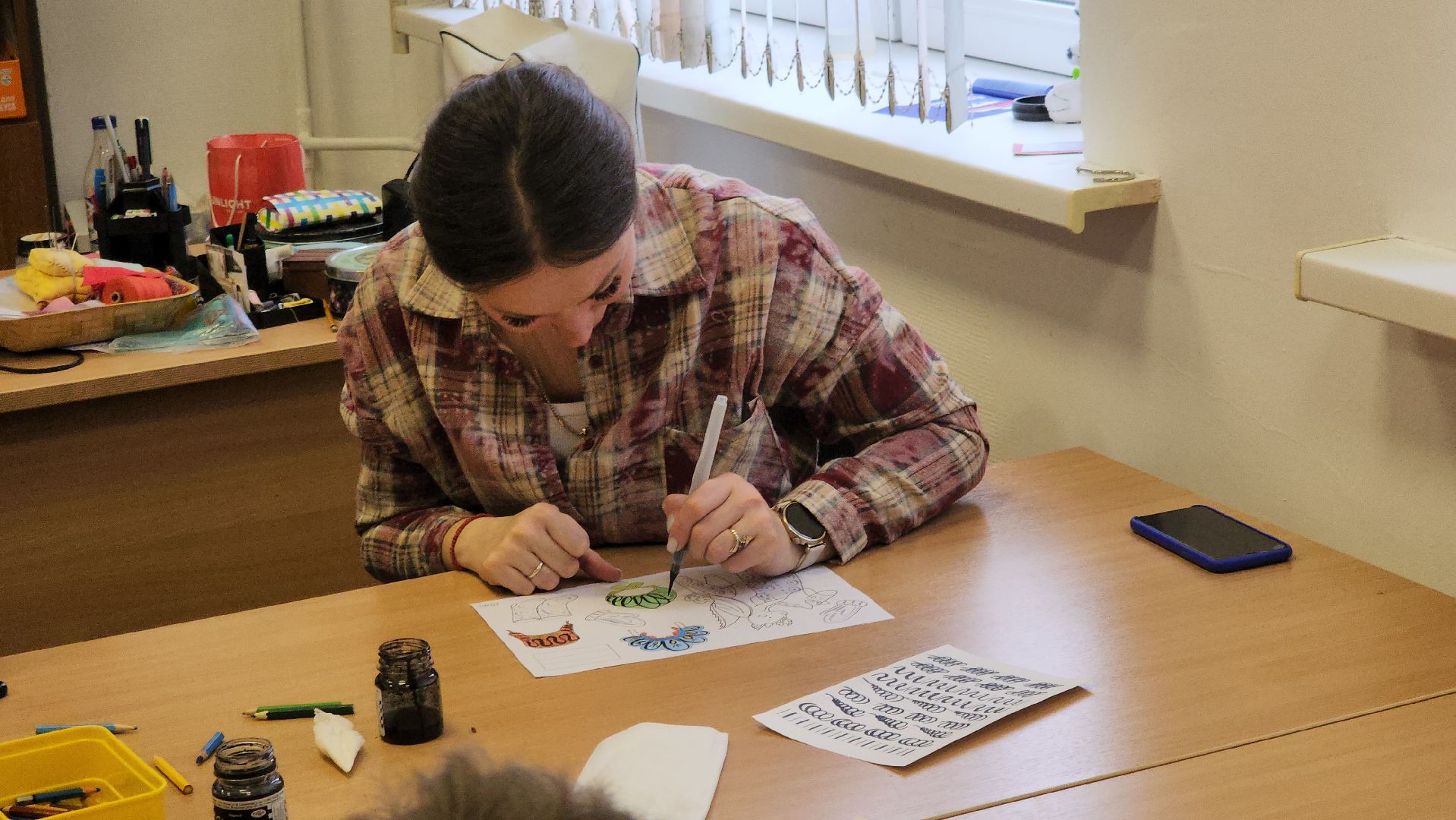 долгопрудный, дк вперед, центр русской культуры, русская калиграфия, роспись русского севера, день народно единства, мастер-класс, дети,