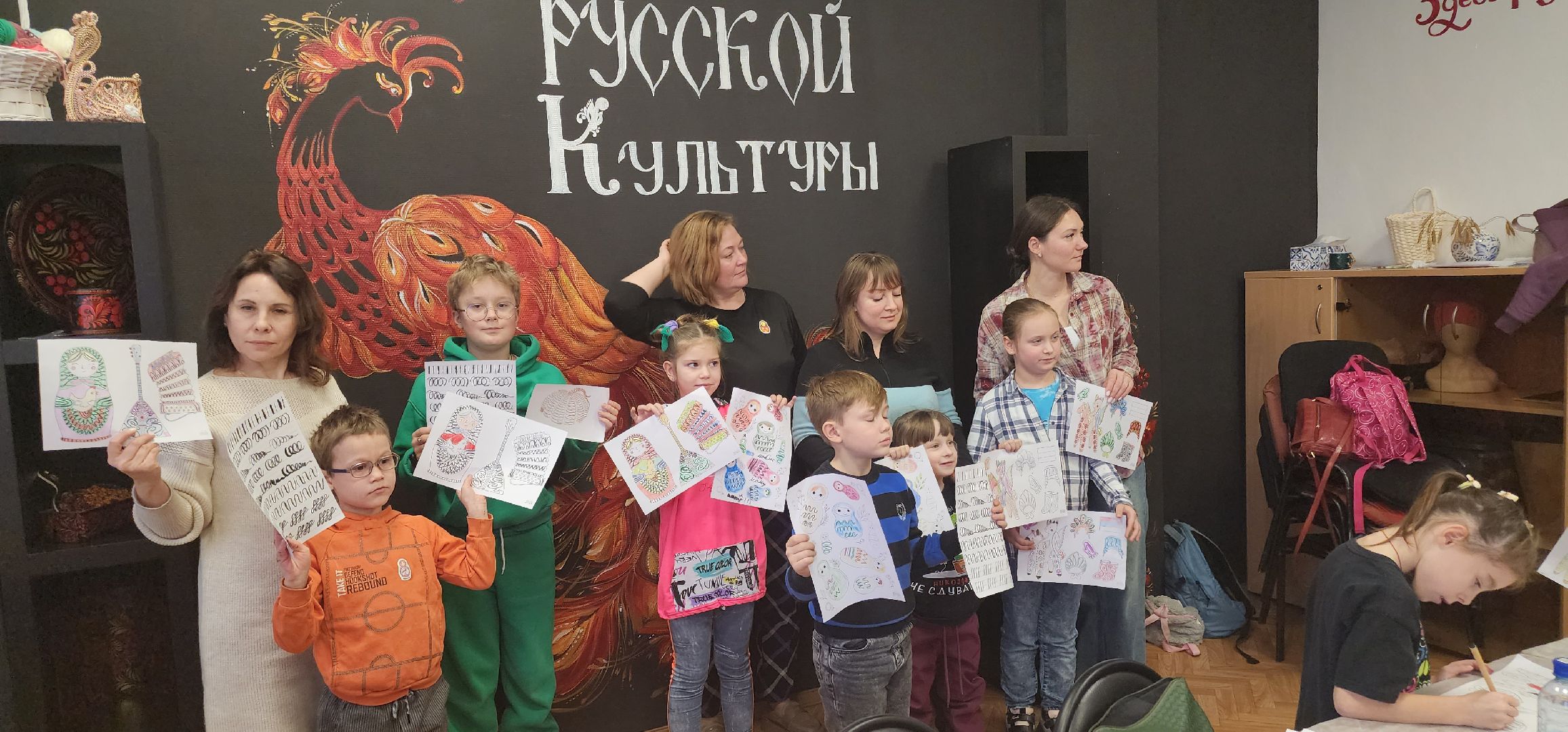 долгопрудный, дк вперед, центр русской культуры, русская калиграфия, роспись русского севера, день народно единства, мастер-класс, дети,