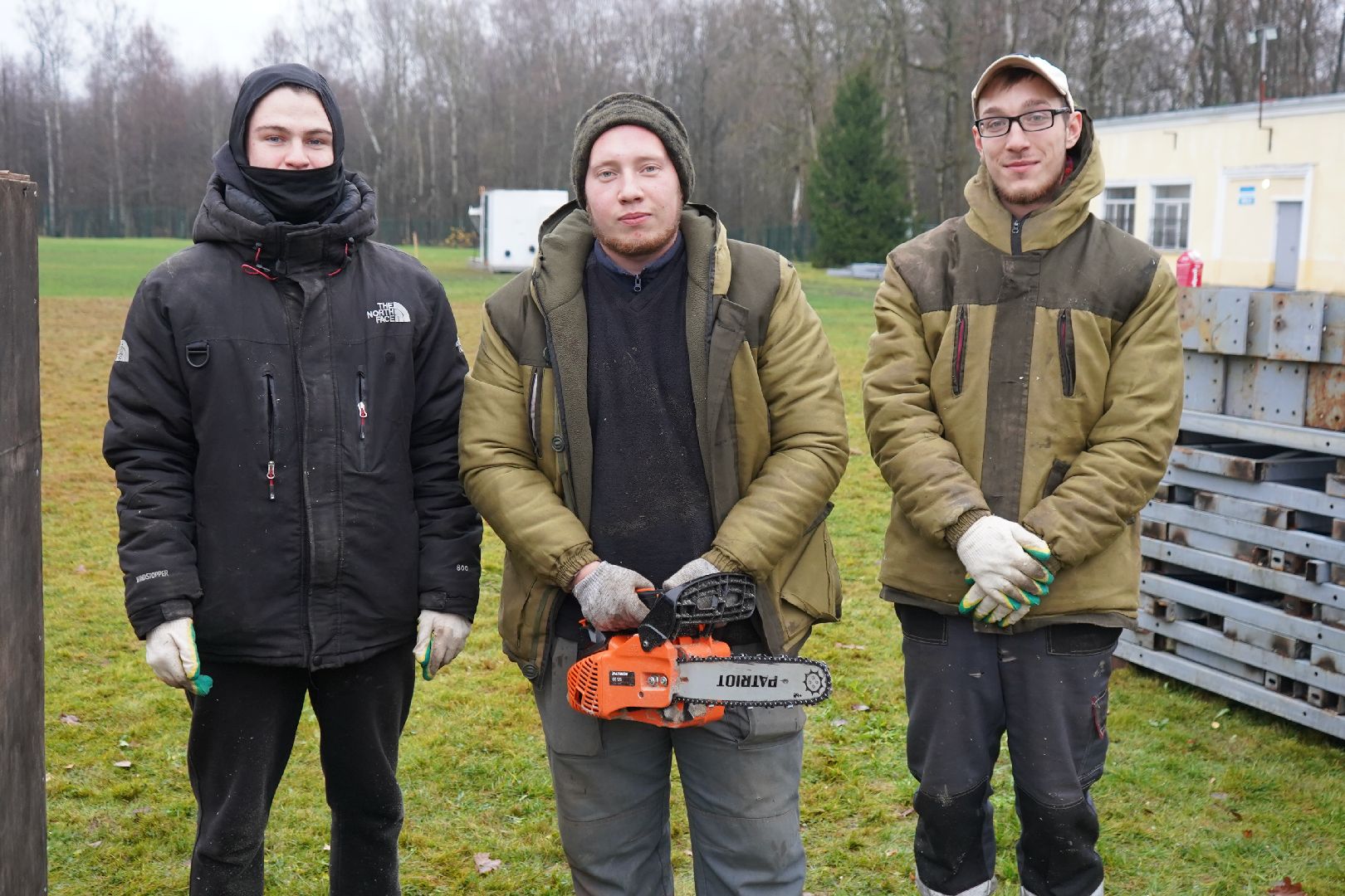 ступино, парк, парк островского, каток, подготовка к зиме,