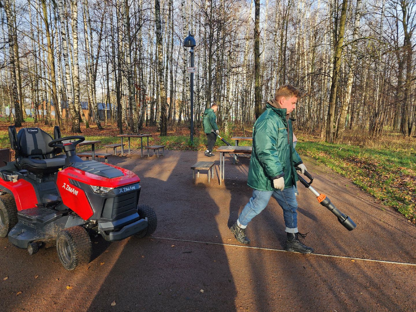 фрязино, новая техника, лесопарк, подготовка к зиме,