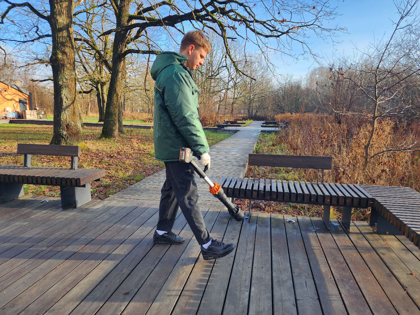 фрязино, новая техника, лесопарк, подготовка к зиме,
