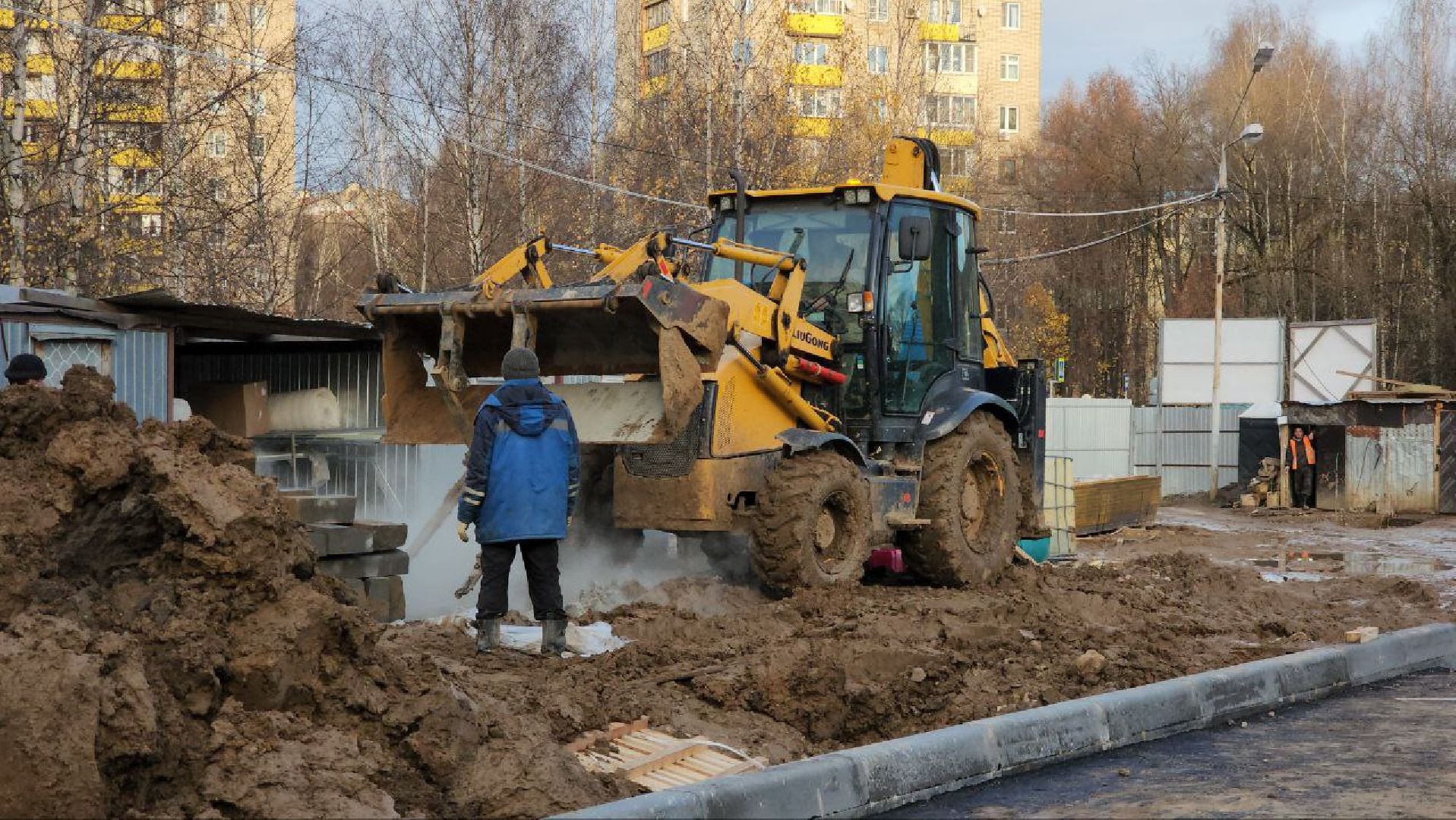 фок с бассейном, Лобня, Строительство ,