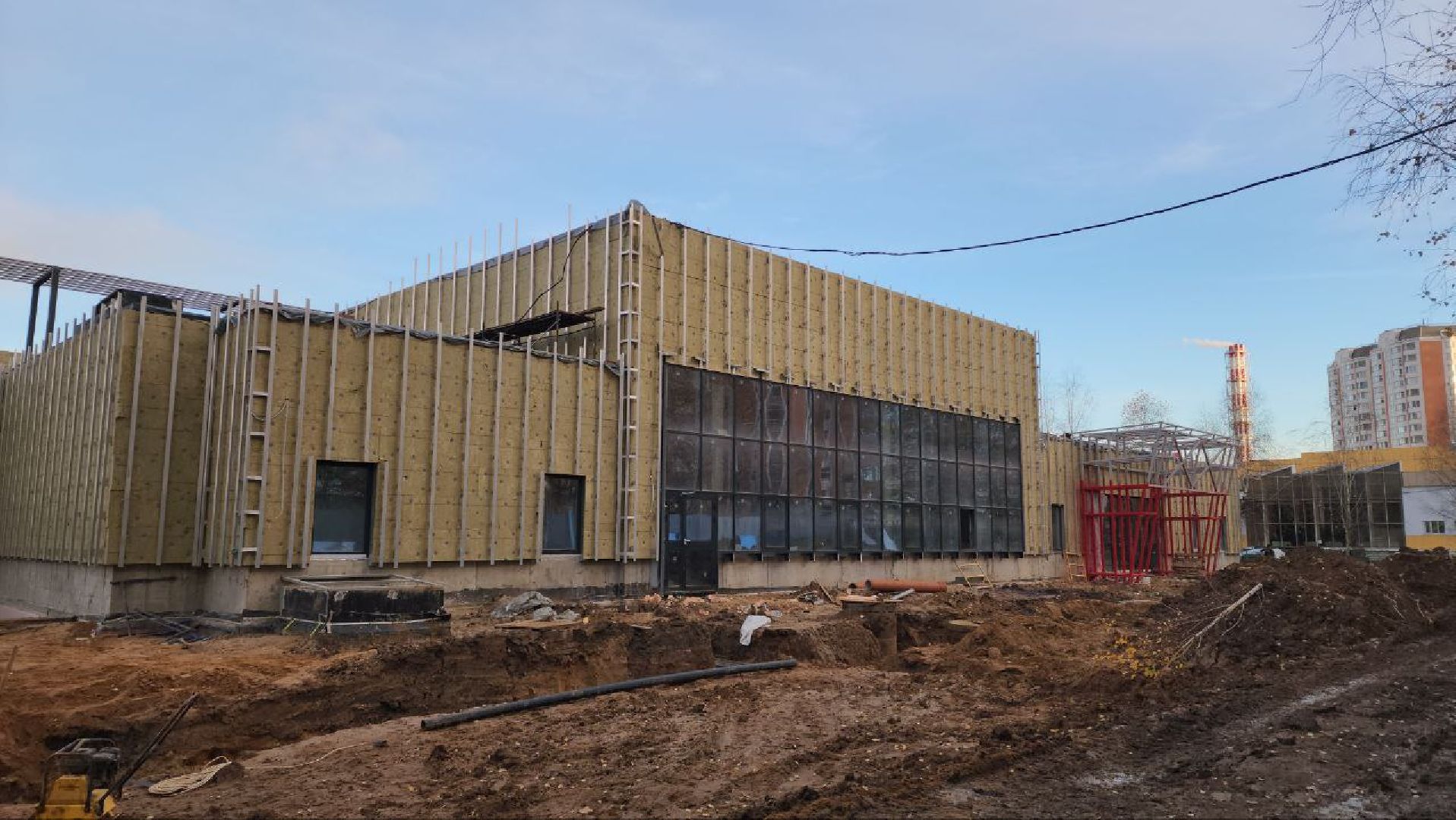 фок с бассейном, Лобня, Строительство ,