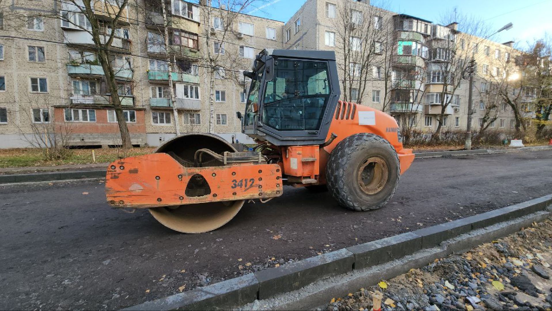 Геодезисты , Строительство дороги, Асфальтирование , Лобня ,