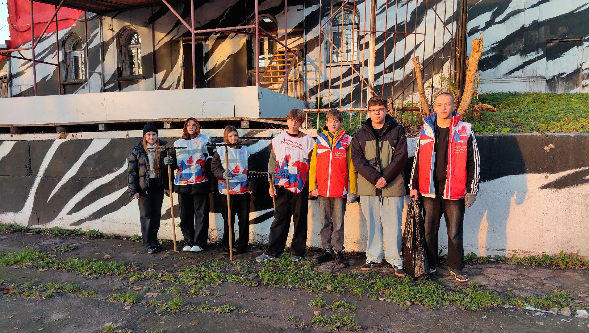 центр, субботник, грабли, мешки, мусор, день народного единства,