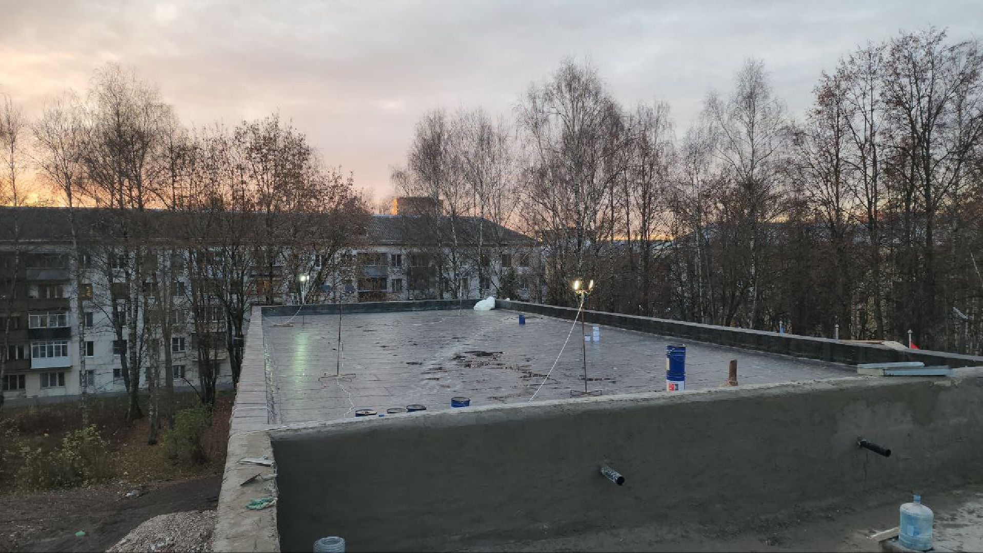 Лобня, Капитальный ремонт школы ,Ремонт кровли,