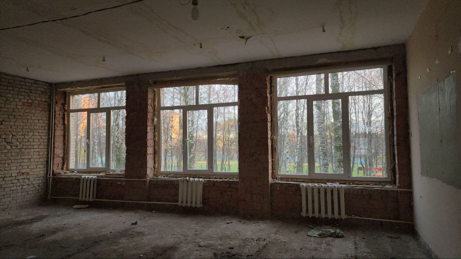 Лобня, Капитальный ремонт школы ,Ремонт кровли,