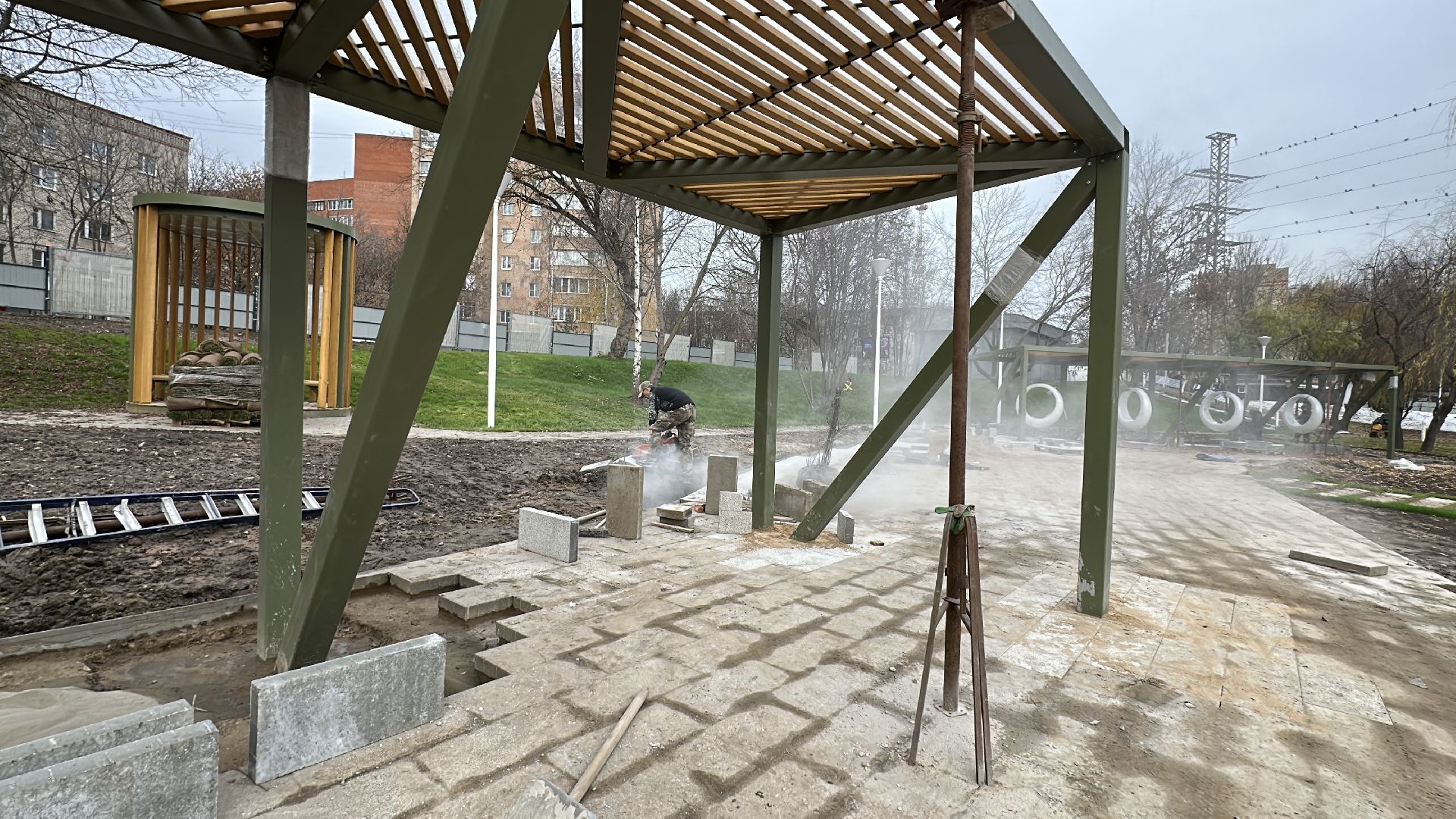 пушкинский городской округ, пушкино, благоуйстройство, травинская набережная, травинское озеро,