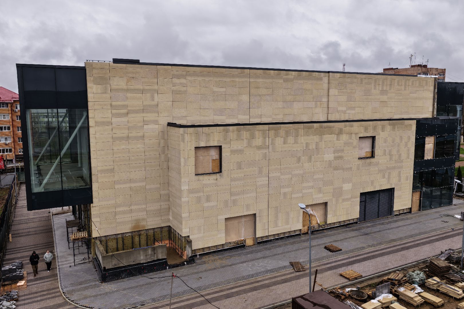 видео с коптера, дворец торжеств шаховская,