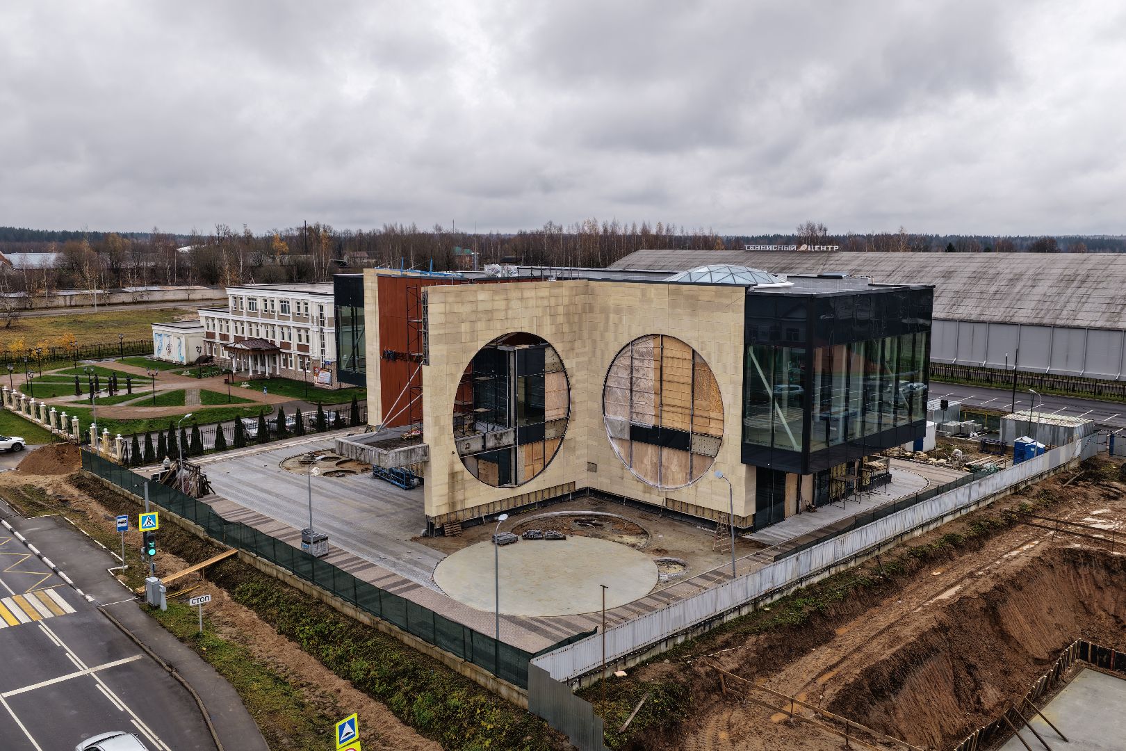 видео с коптера, дворец торжеств шаховская,