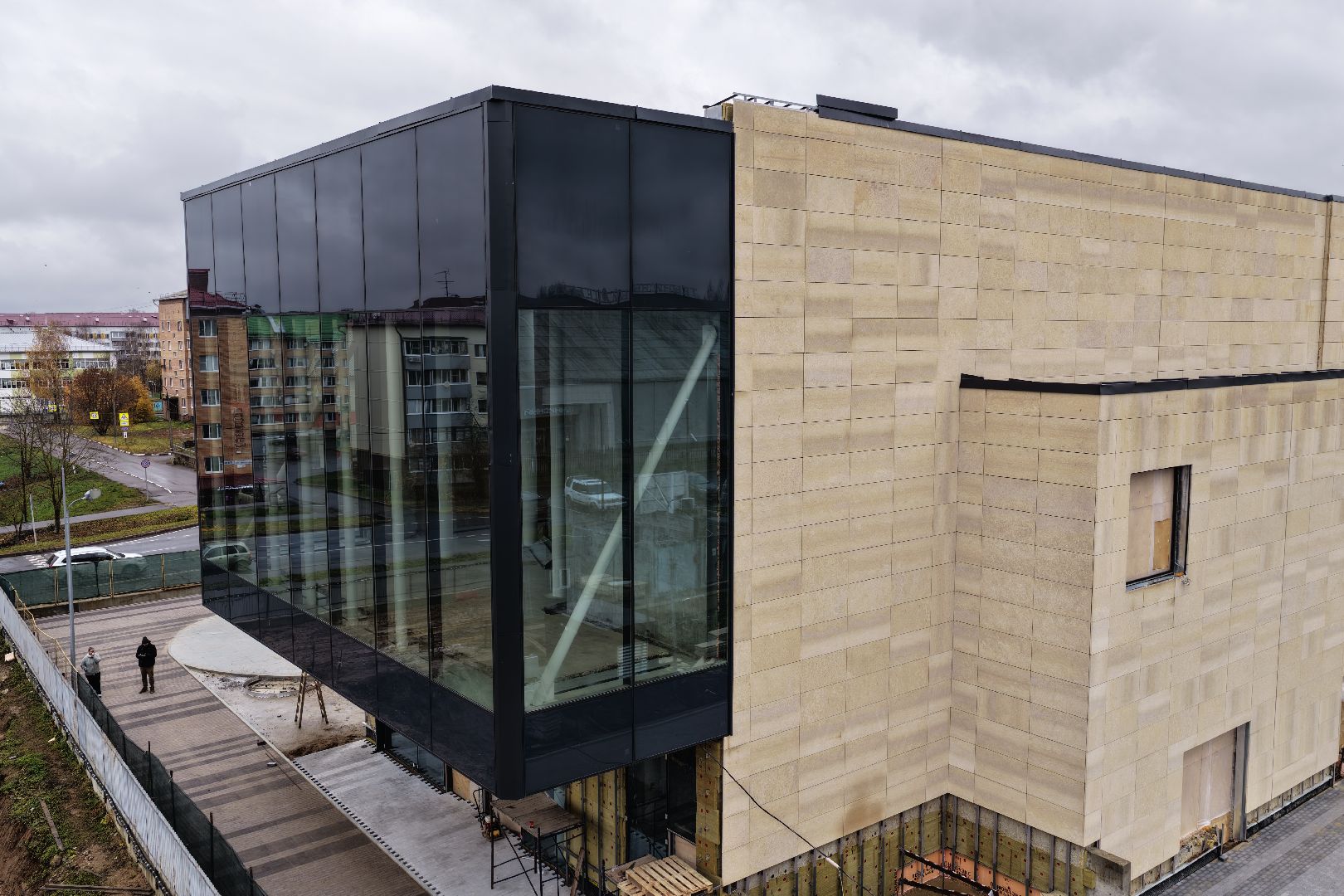 видео с коптера, дворец торжеств шаховская,