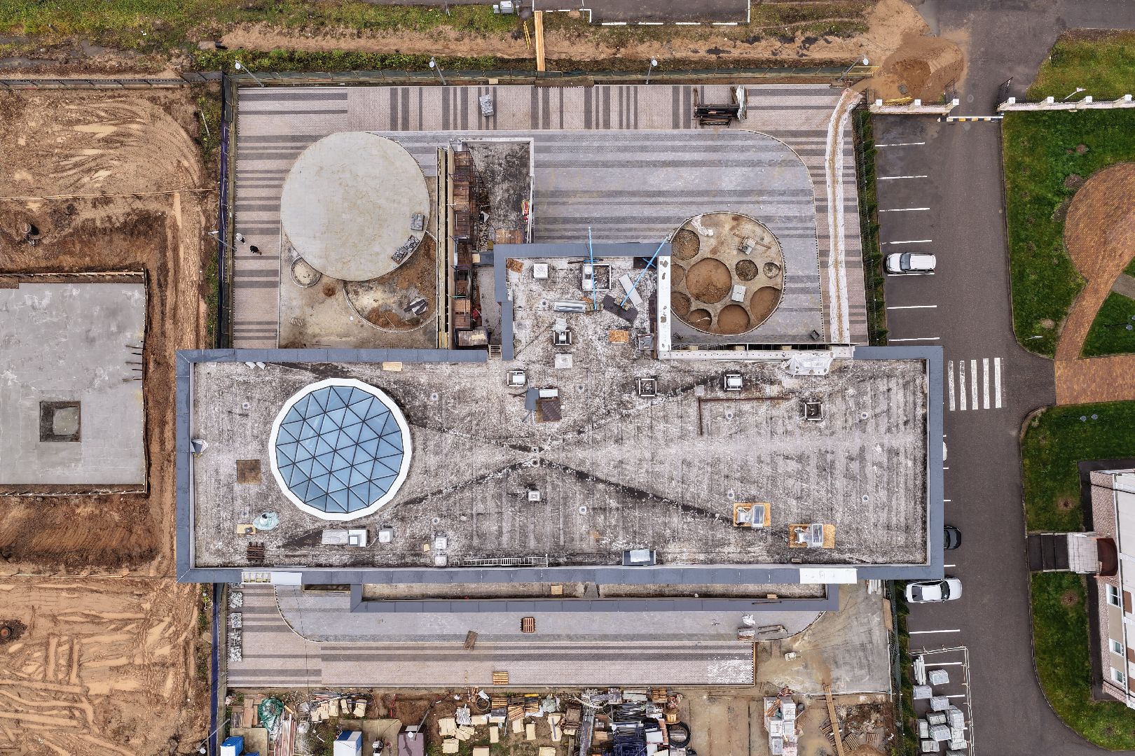 видео с коптера, дворец торжеств шаховская,