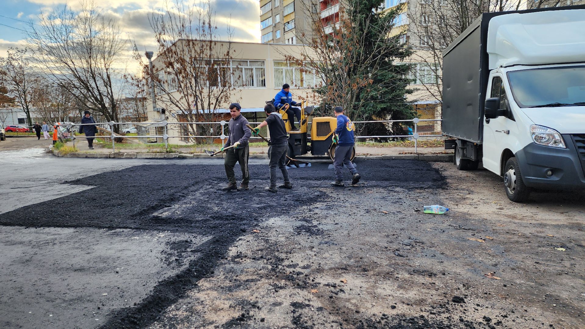 ремонт дороги,