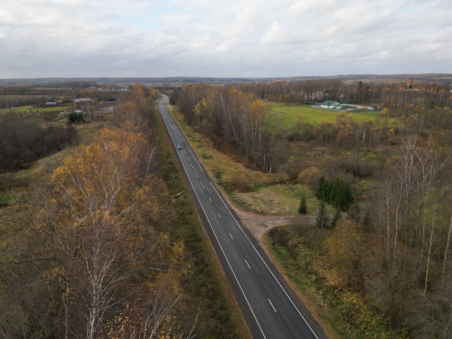 видео с коптера, обновление дорог в можайском округе,