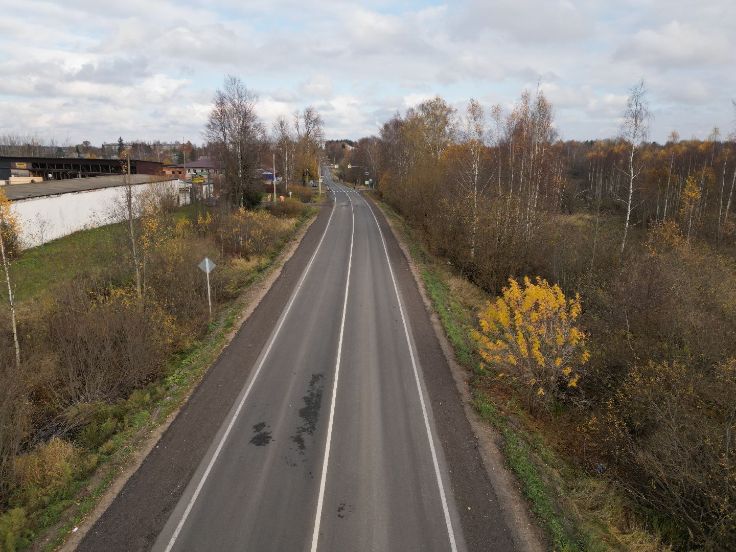видео с коптера, обновление дорог в можайском округе,