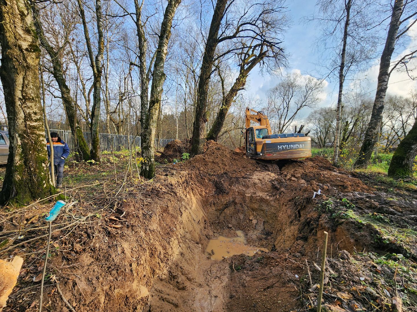 чехов, село мелихово, водопровод, трасса водоснабжения, строительство, обновление, модернизация, укладка новых труб хвс, холодная вода, траншея,  колодец,скажина, строительство камеры, запорная арматура, краны вентили,улучшение качества водоснабжения,