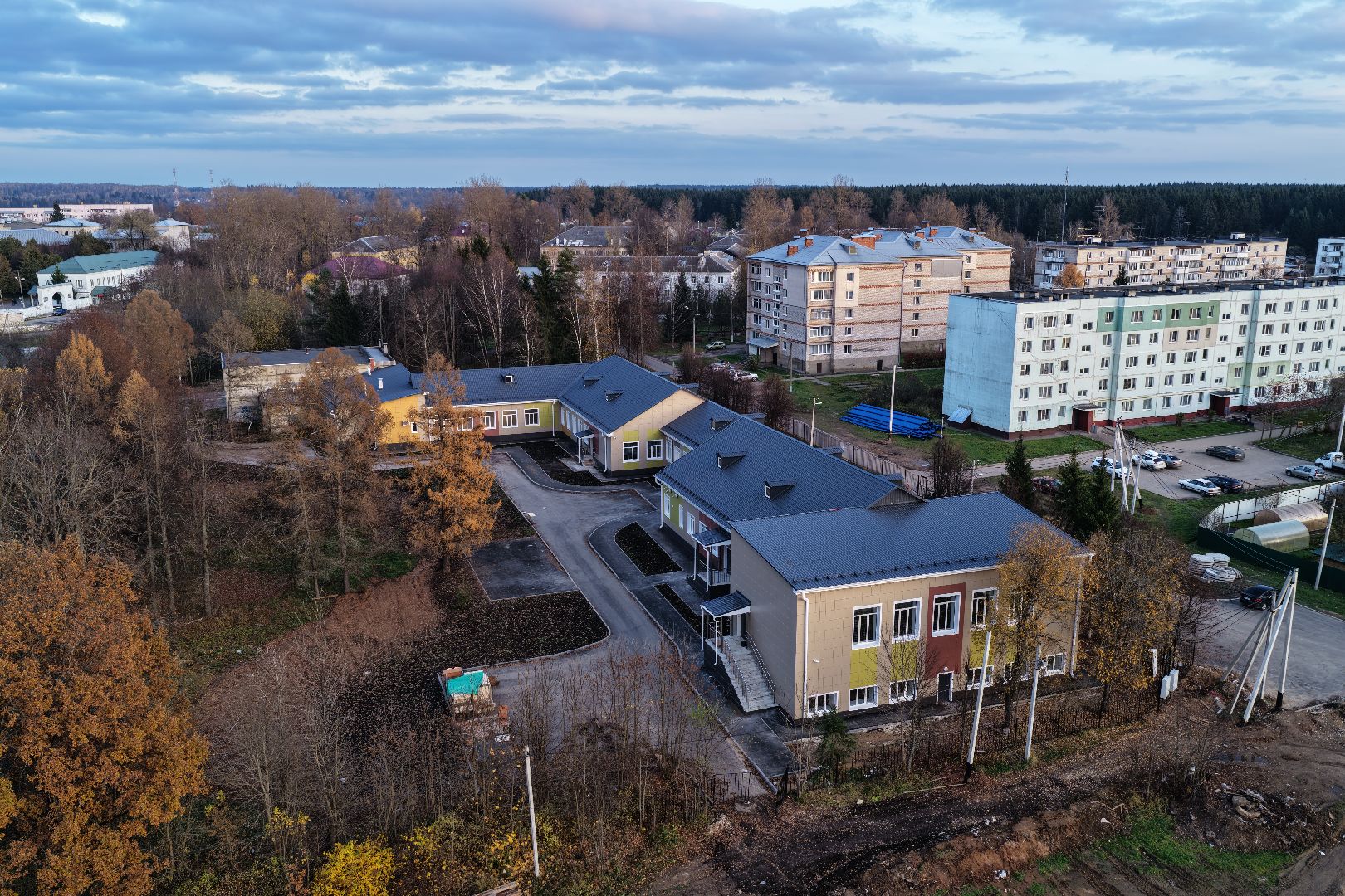 видео с коптера, школа в колычево, школа в можайском,