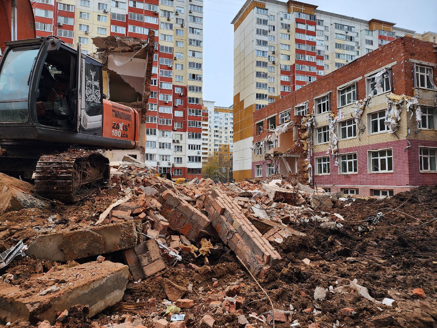 одинцовский городской округ, внииссок, детский  сад,  демонтаж здания, стройка детсада,