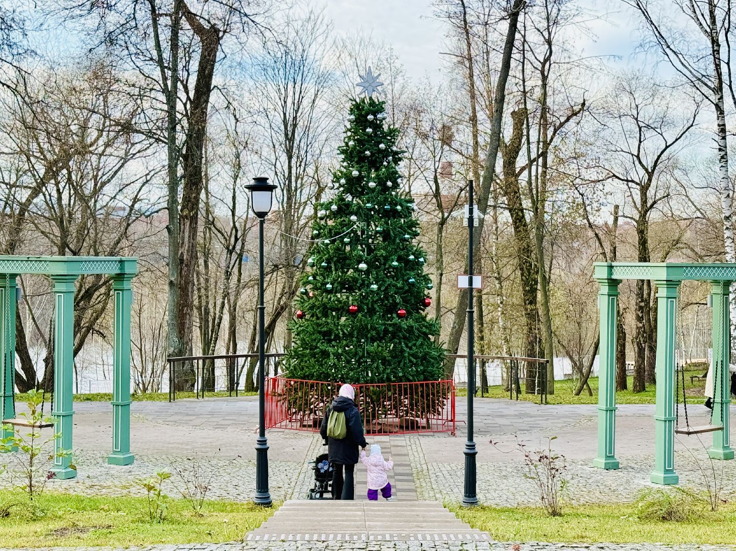 Раменское, раменский городской парк, новогодние елки, зима в подмосковье, Зима в Подмосковье 2025,