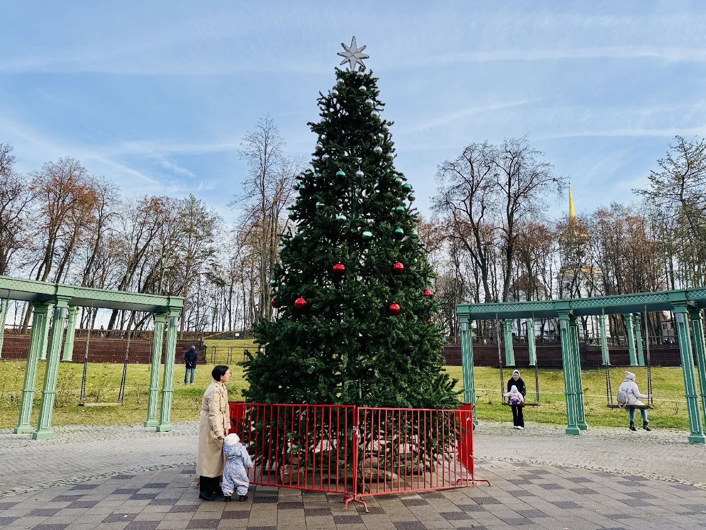 Раменское, раменский городской парк, новогодние елки, зима в подмосковье, Зима в Подмосковье 2025,
