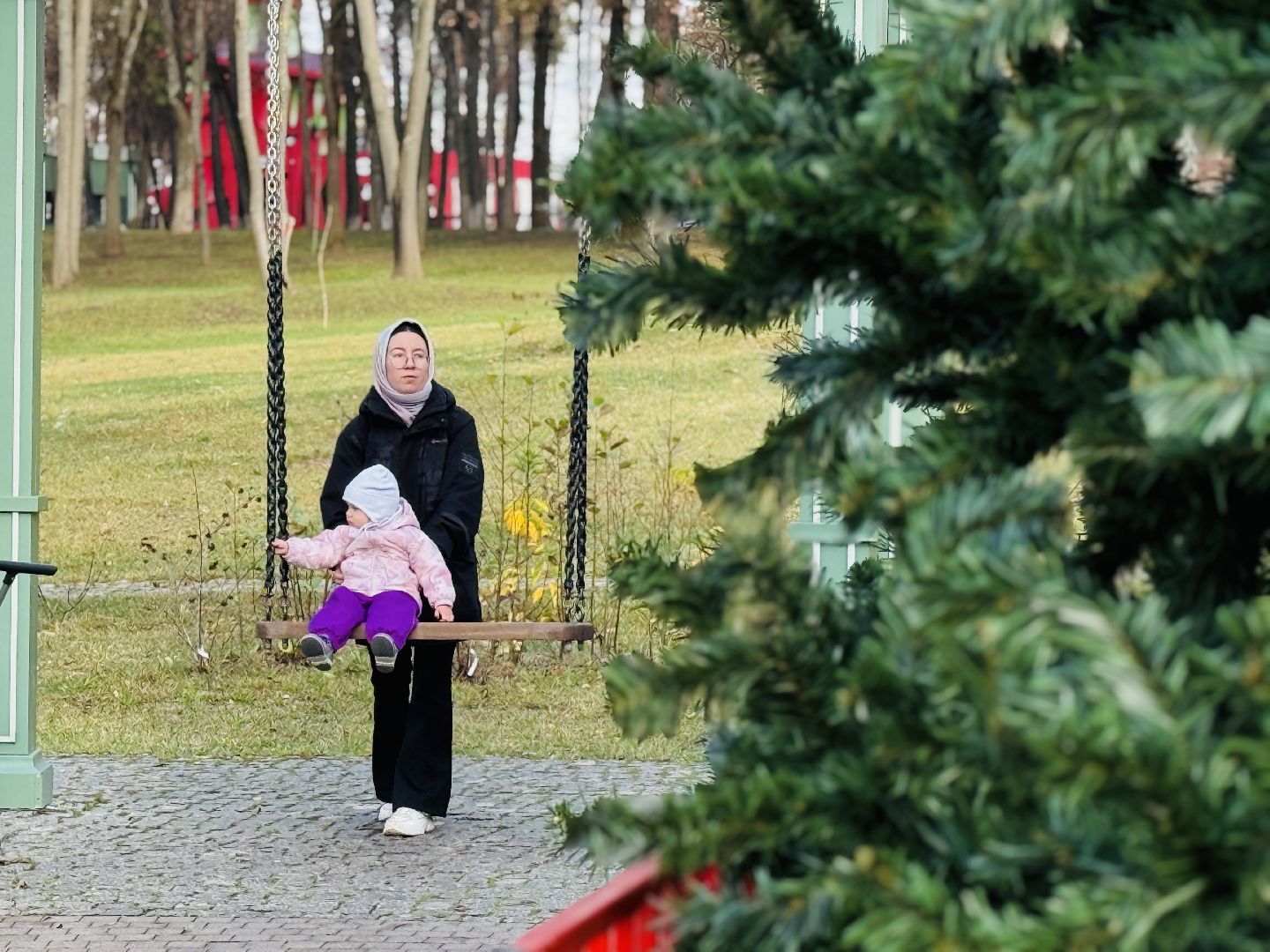 Раменское, раменский городской парк, новогодние елки, зима в подмосковье, Зима в Подмосковье 2025,