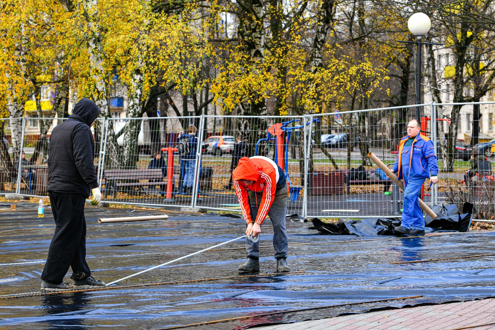 каток, новый год, монтаж,