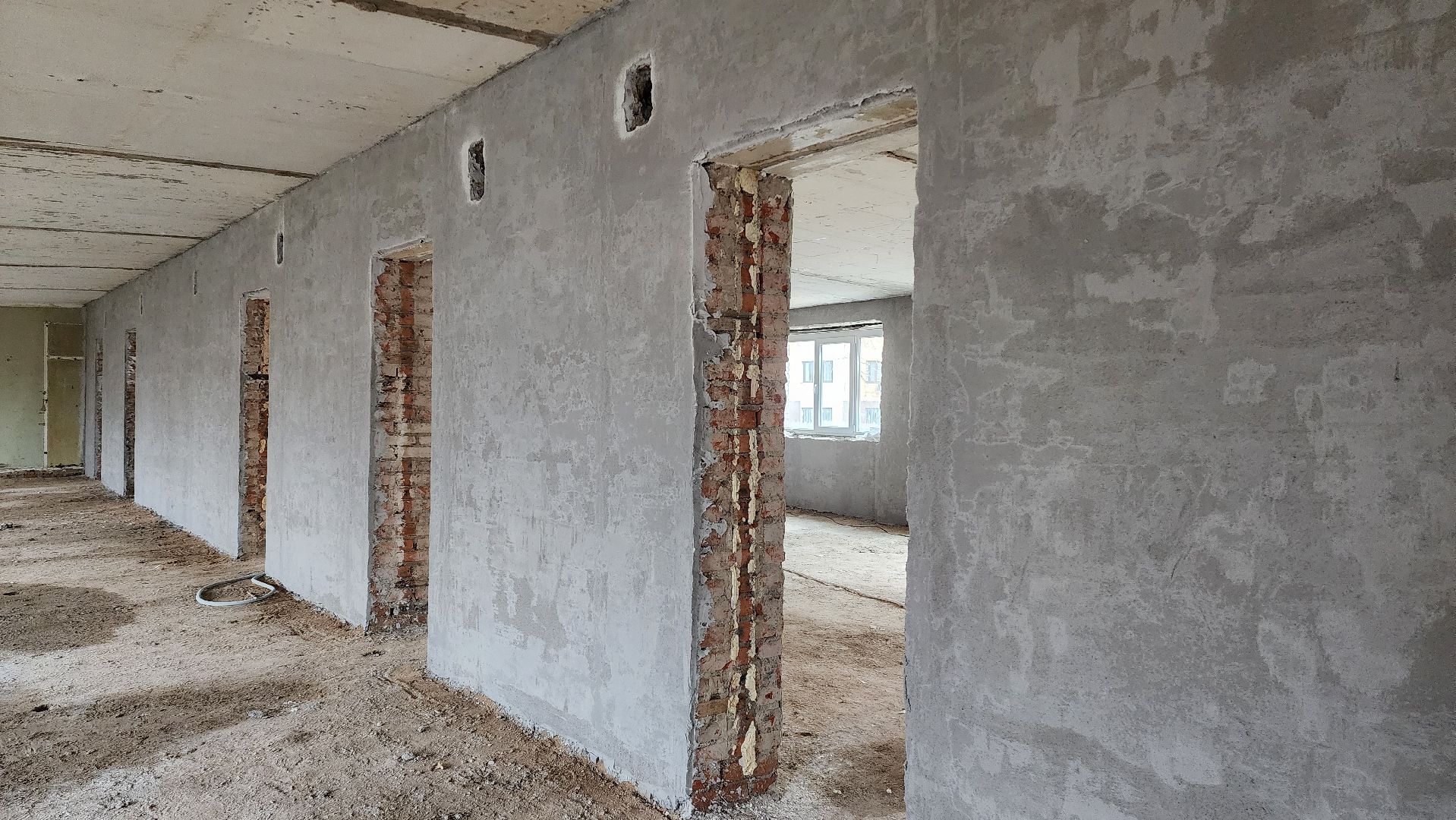 Гостиница , Лобня,Штукатурка стен ,