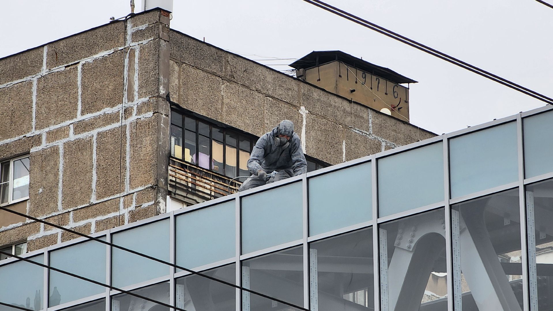 надземный переход, надземный пешеходный переход, Лобня, Остекление ,