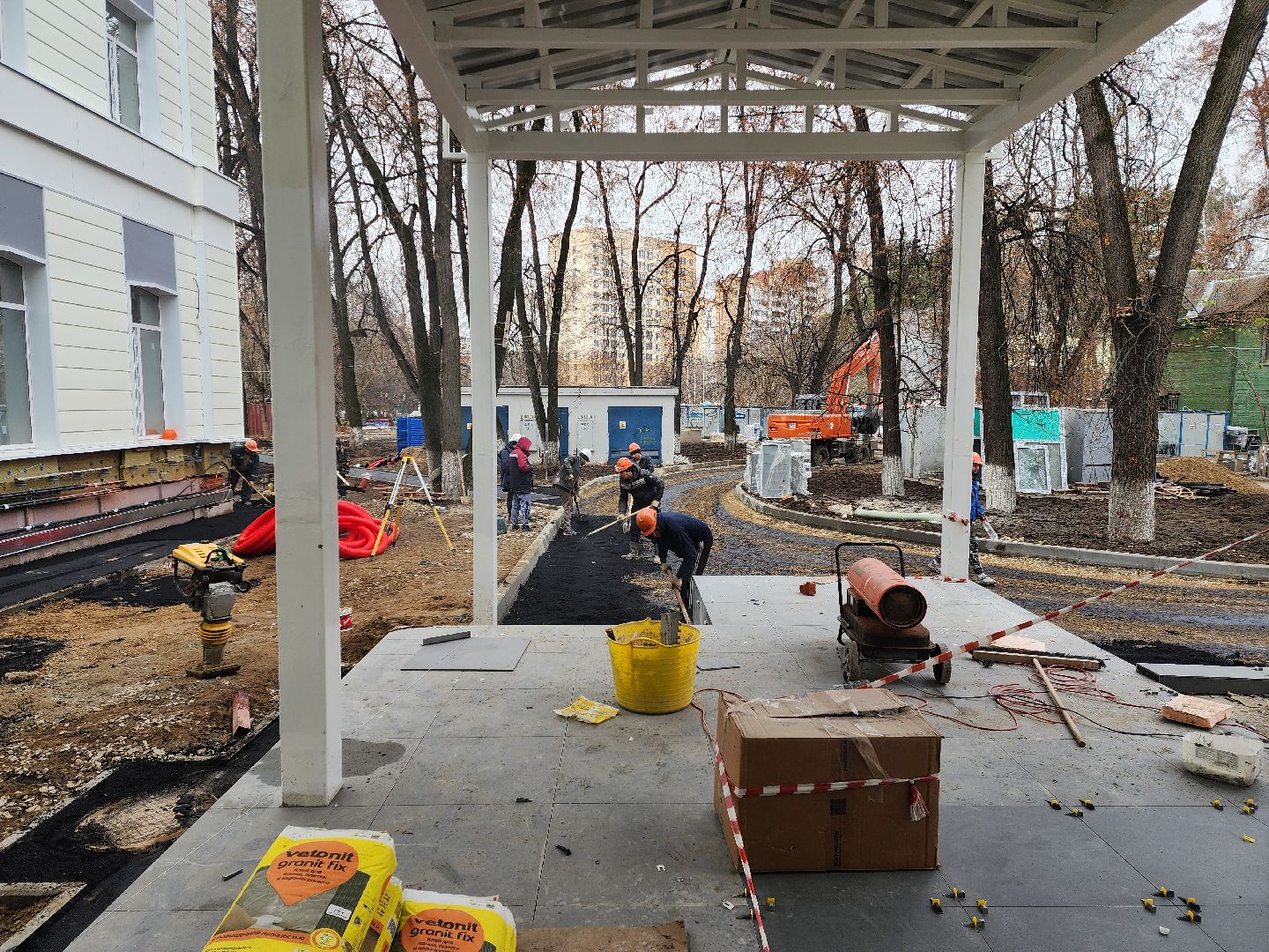 раменское, строительство, капитальный ремонт терапевтического корпуса раменской больницы, благоустройство прилегающей территории ,