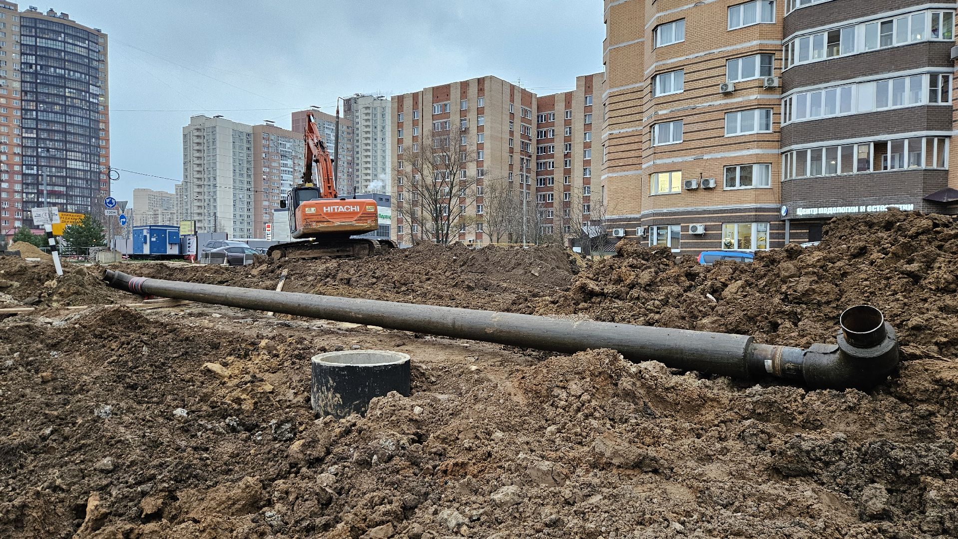 долгопрудный, молодежная улица, ливневая канализация, теплосеть, ремонт, инженерные коммуникации,