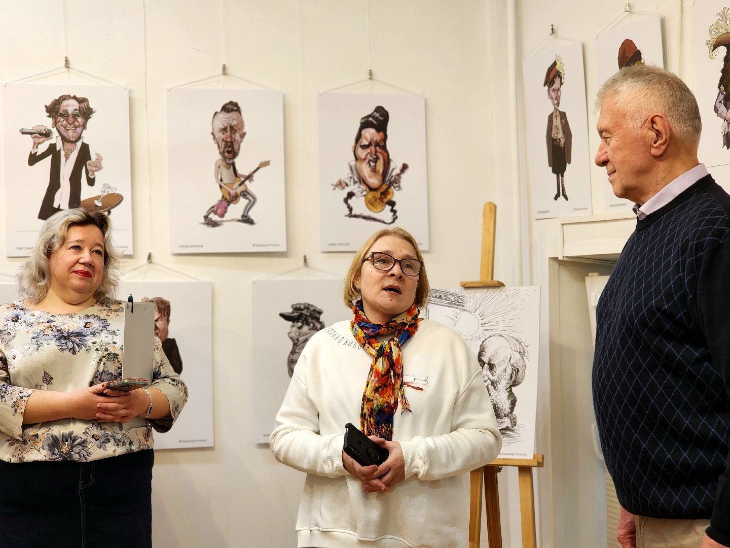 выставка, художник, владимир мочалов, карикатура , открытие,