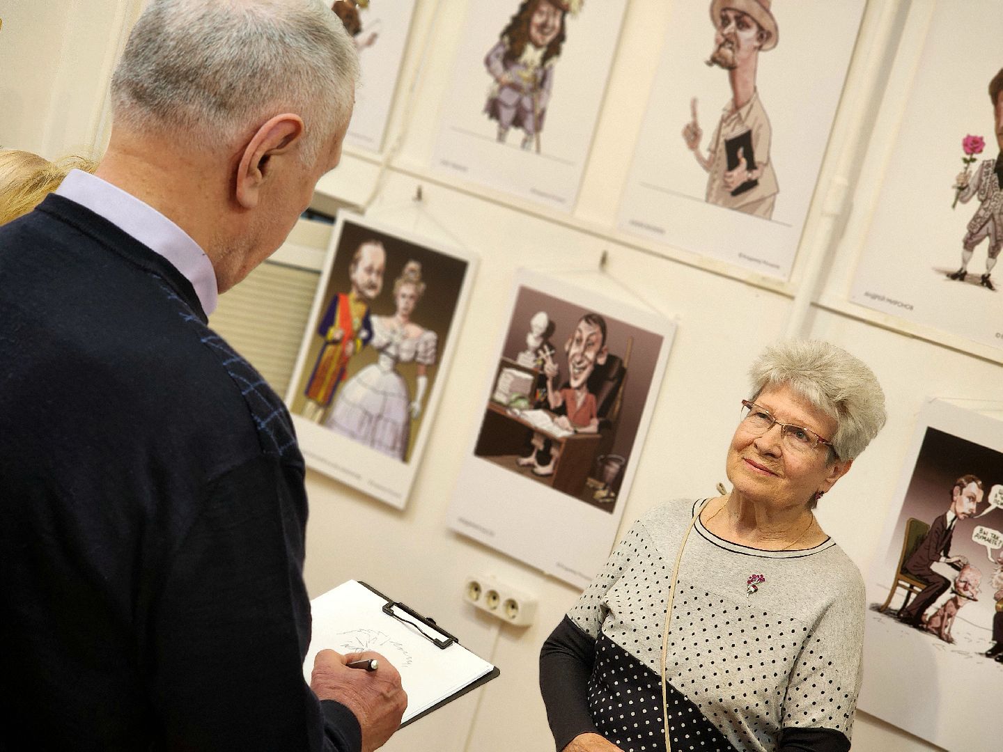 выставка, художник, владимир мочалов, карикатура , открытие,