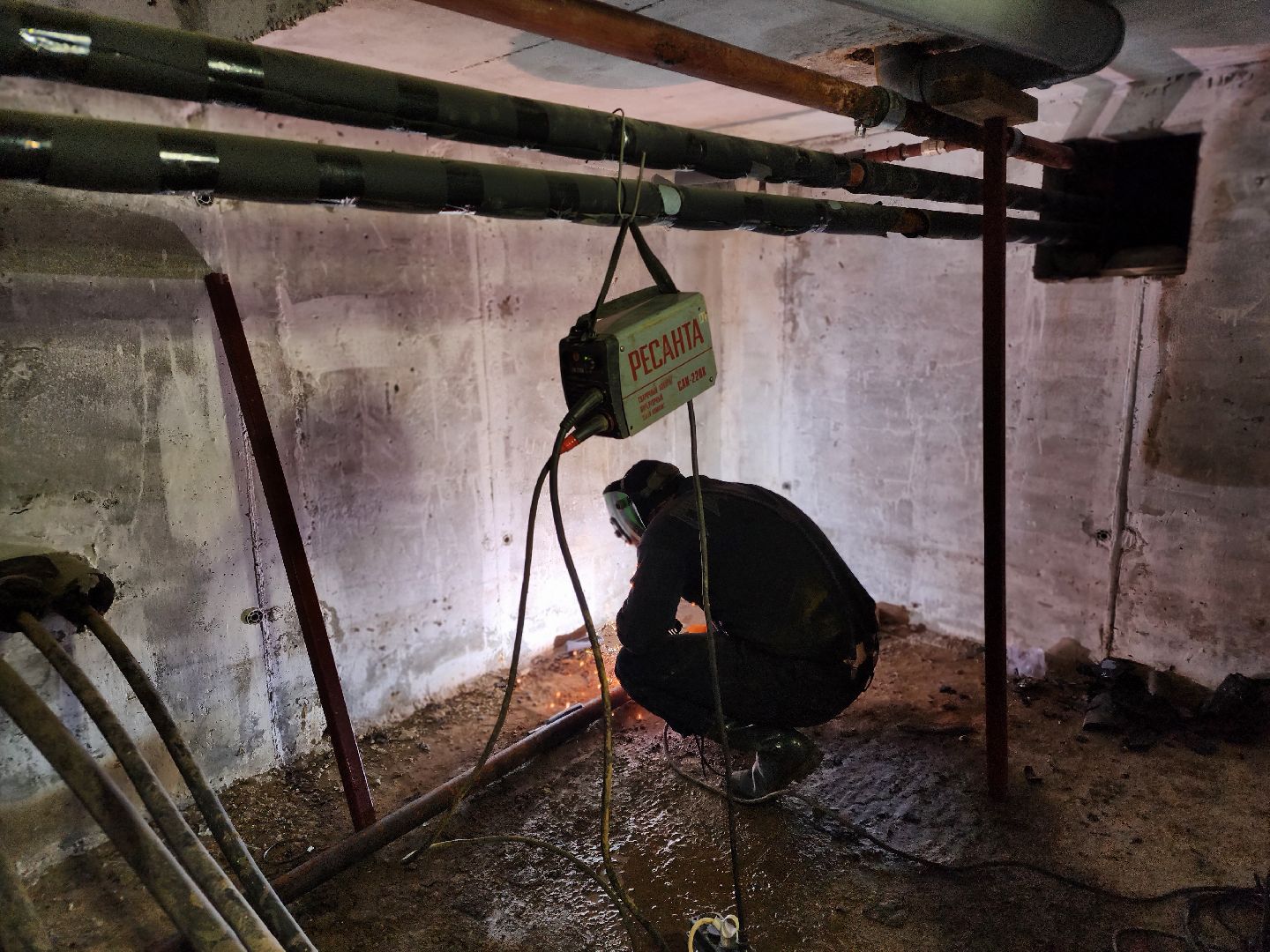 сергиев посад, сергиево-посадский городской округ, жкх, ук посадское обслуживание домов, управляющая компания, ремонт тепловых сетей, ремонт труб отопления,