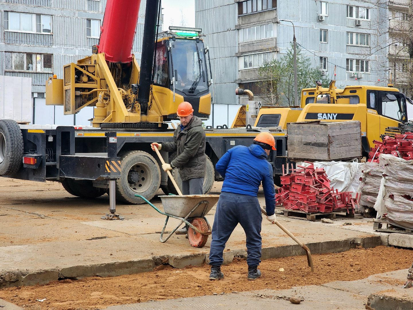 строительство, школа, монолитные работы, новый корпус,