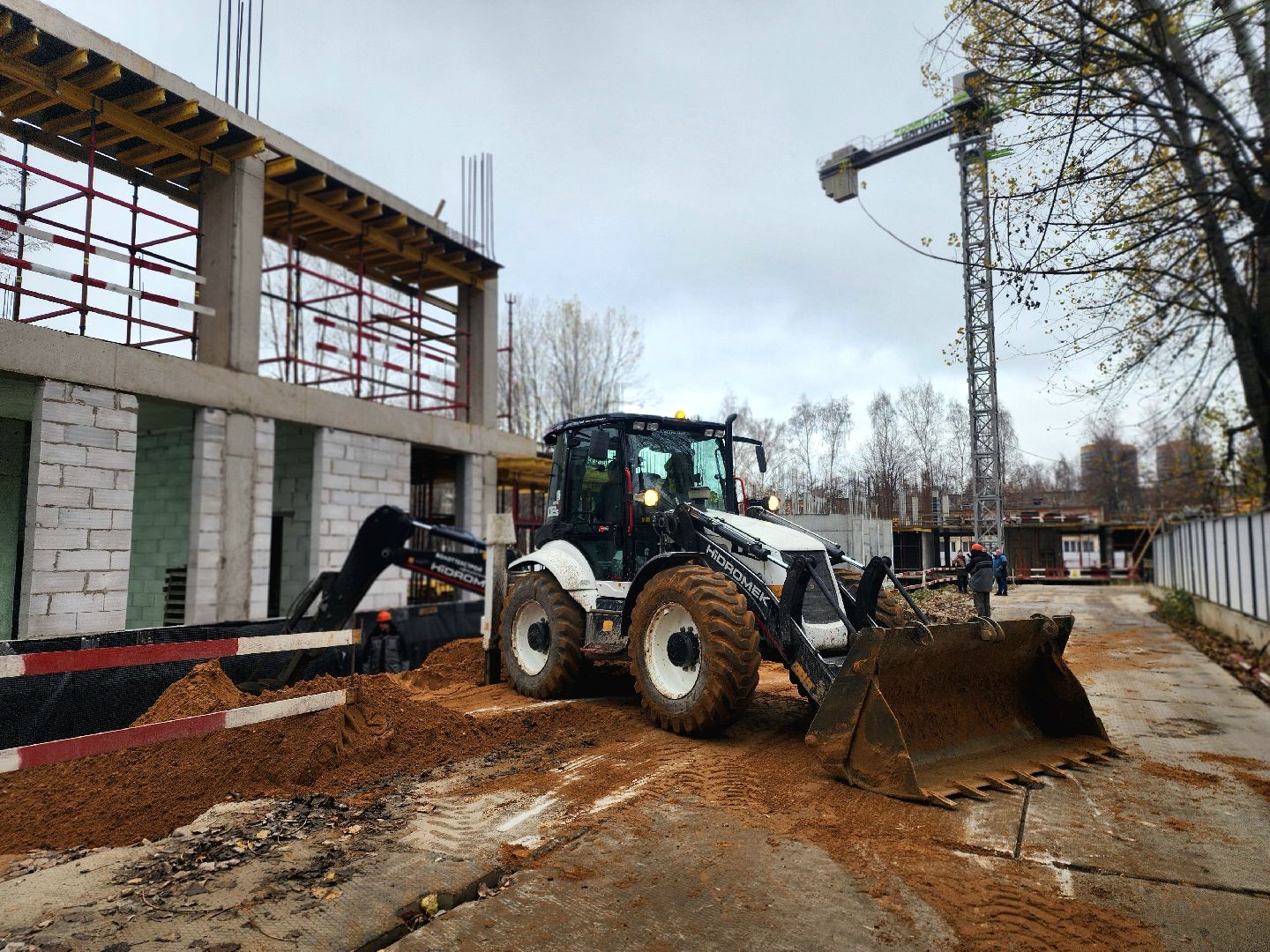 строительство, школа, монолитные работы, новый корпус,