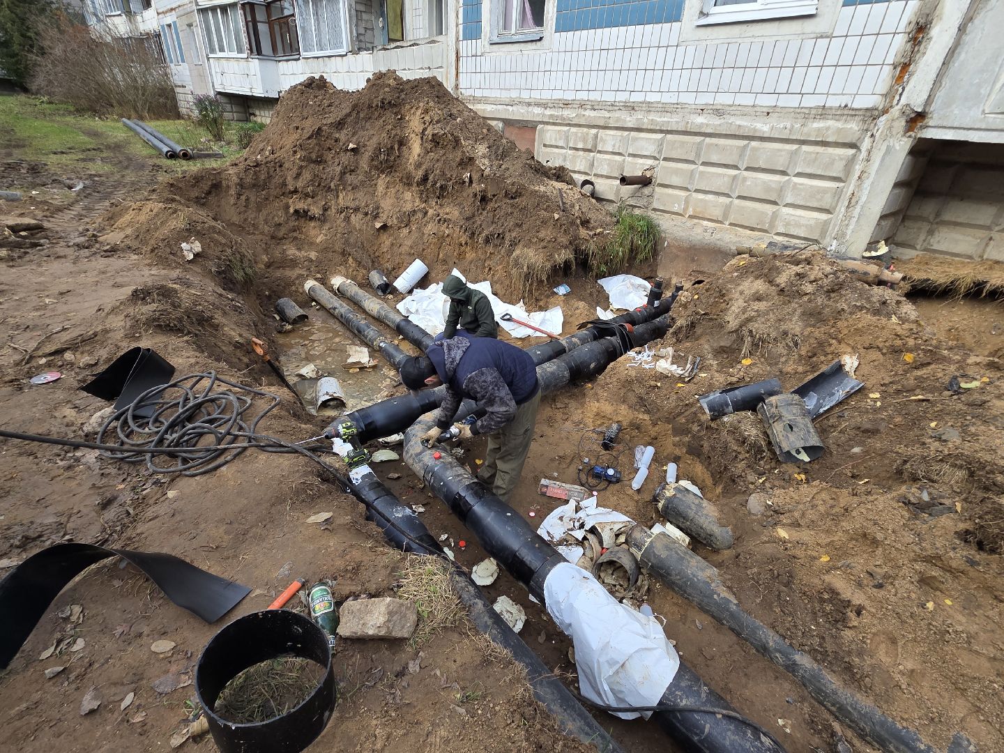 теплосети запрудня, Блаустройство,