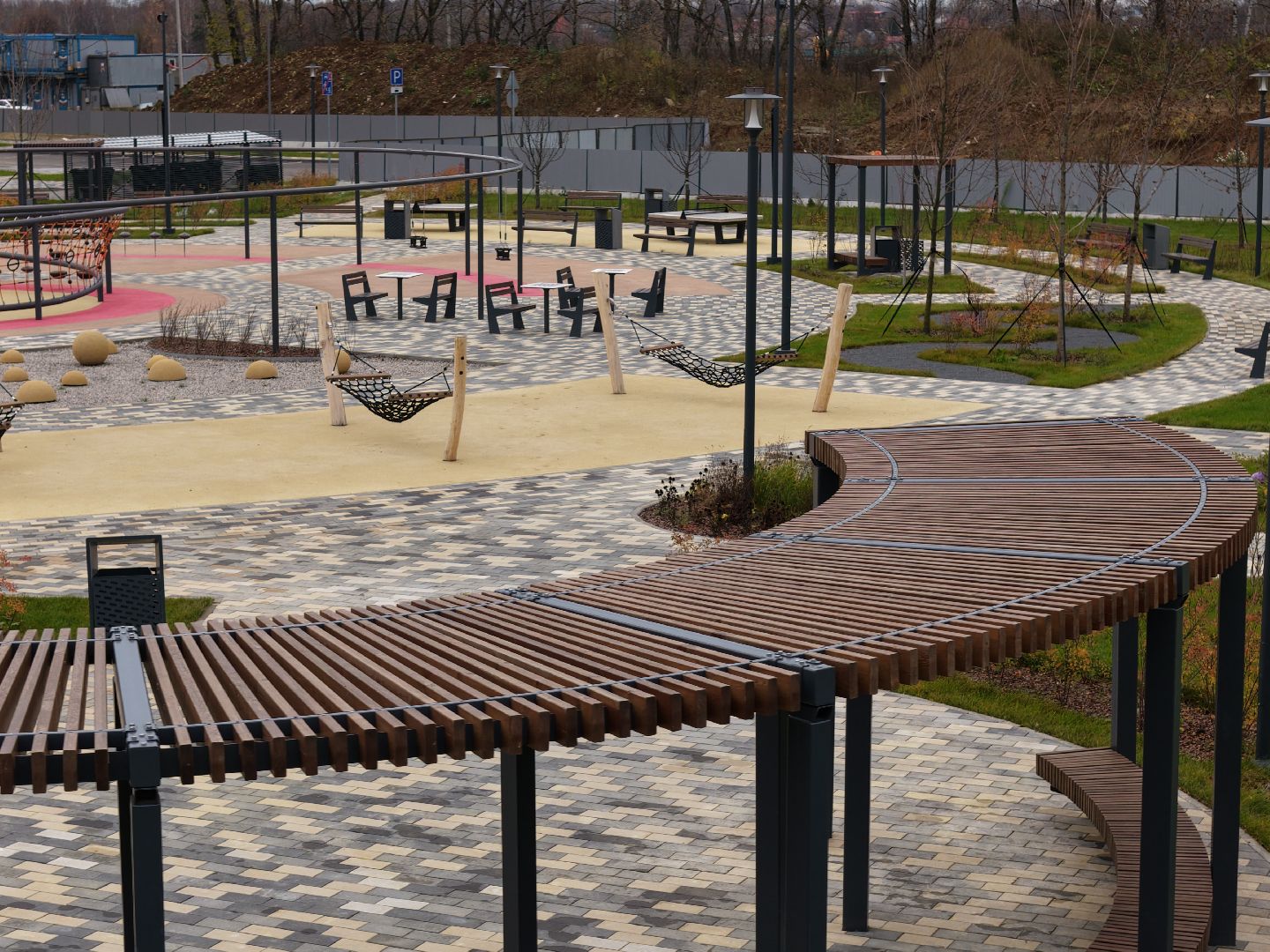 видео с коптера, детская площадка в видном, жк первый южный,