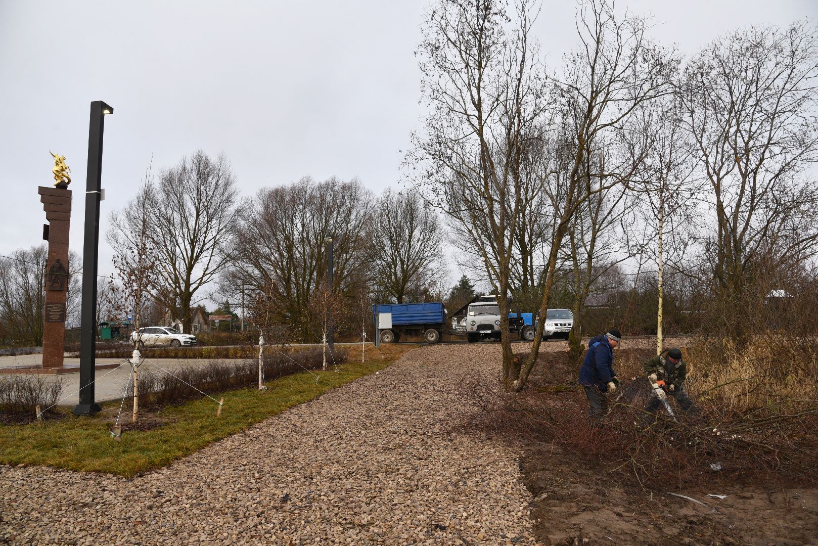 лотошино, калицино, благоустройство, населенный пункт воинской доблести, стела,