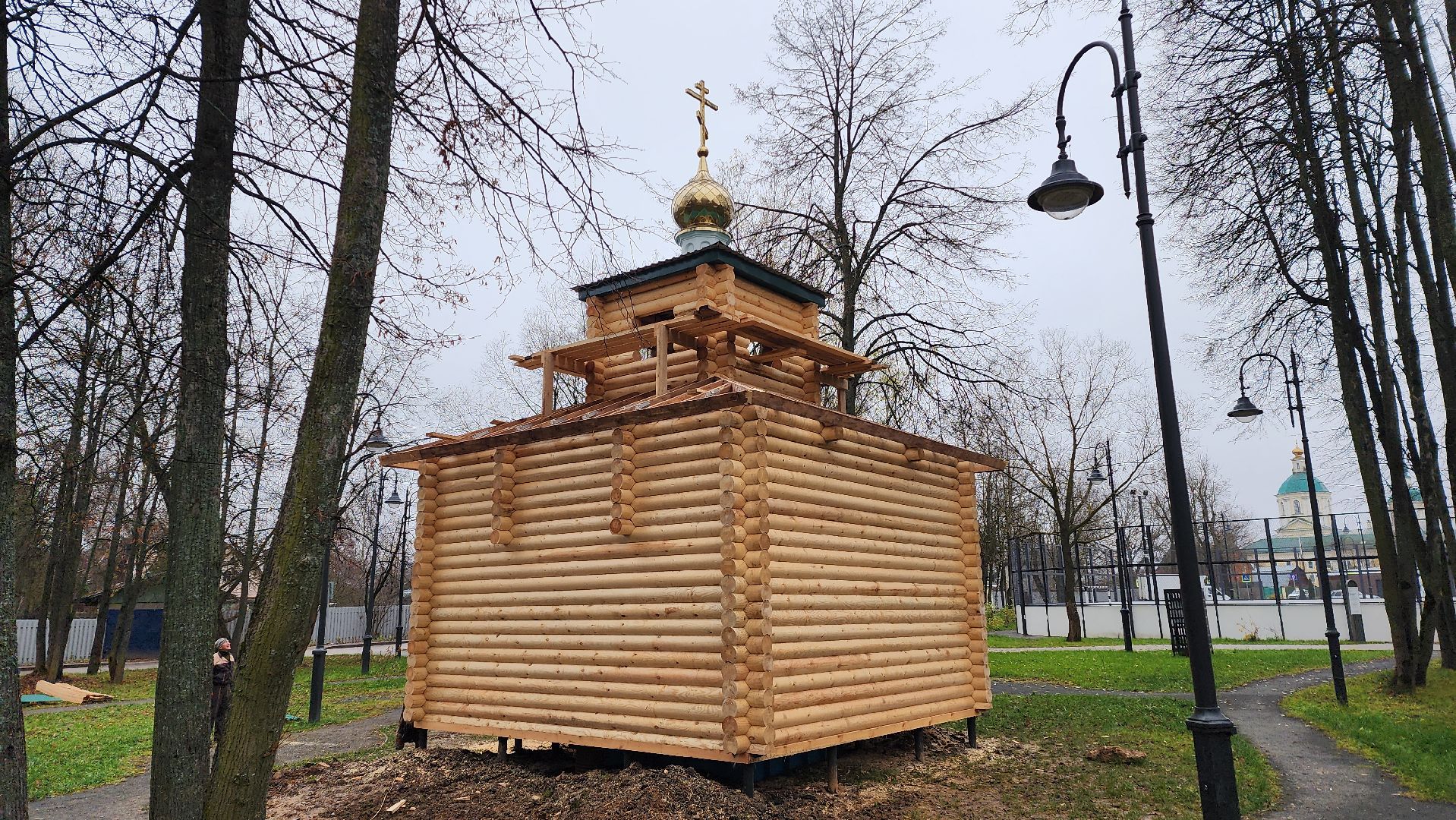 Парк Киово , Лобня, Купель, Строительство ,