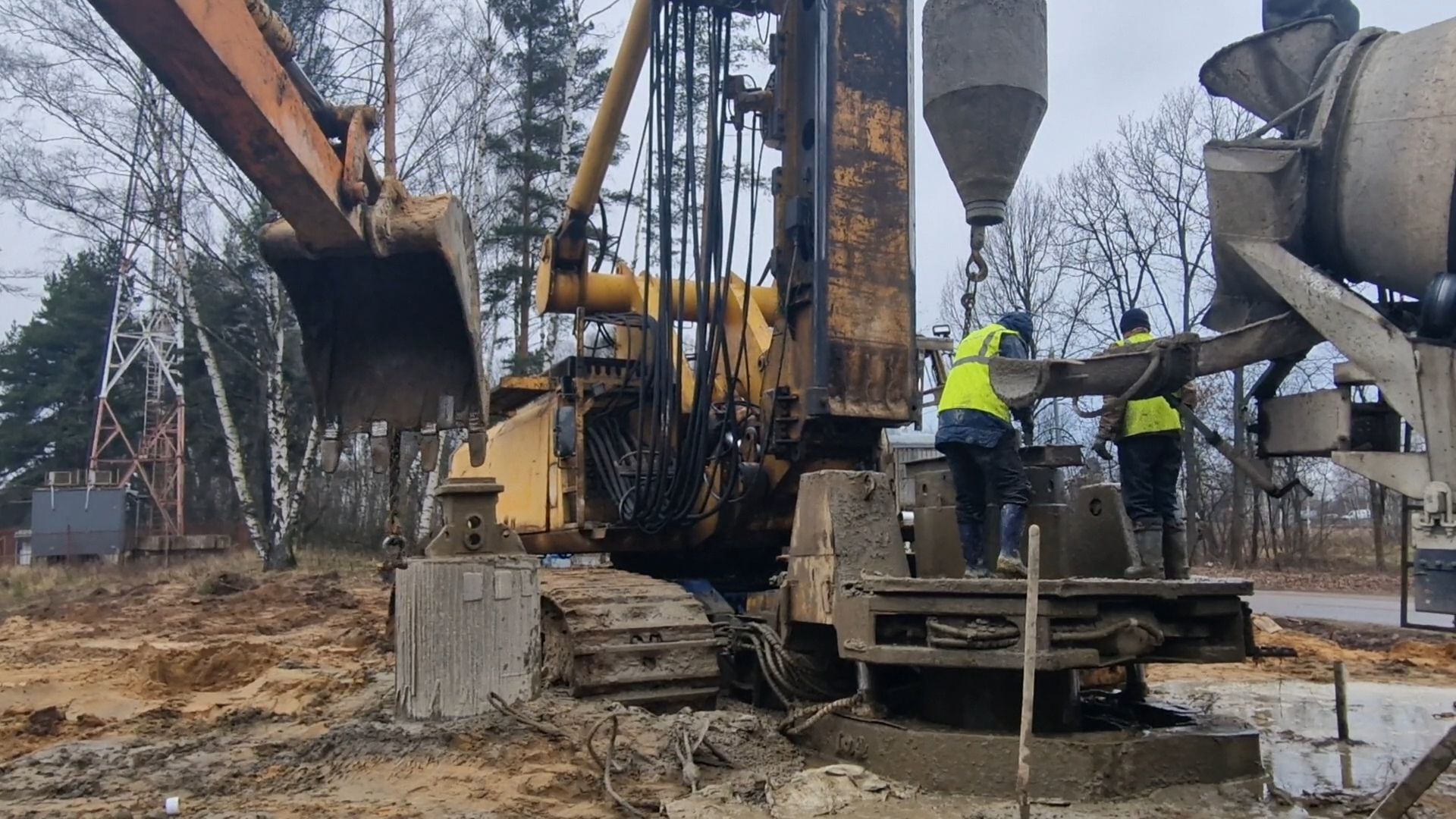 строительство путепровода у деревни черное в балашихе, балашиха,