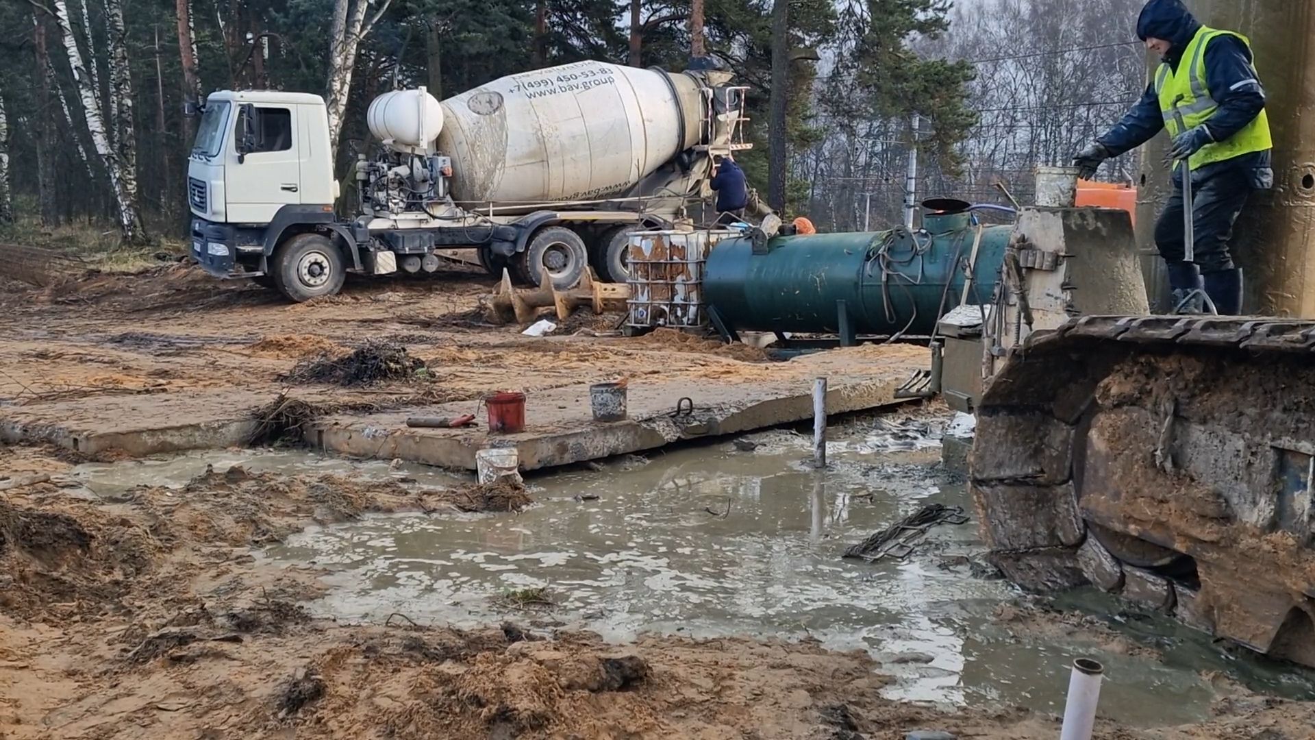 строительство путепровода у деревни черное в балашихе, балашиха,