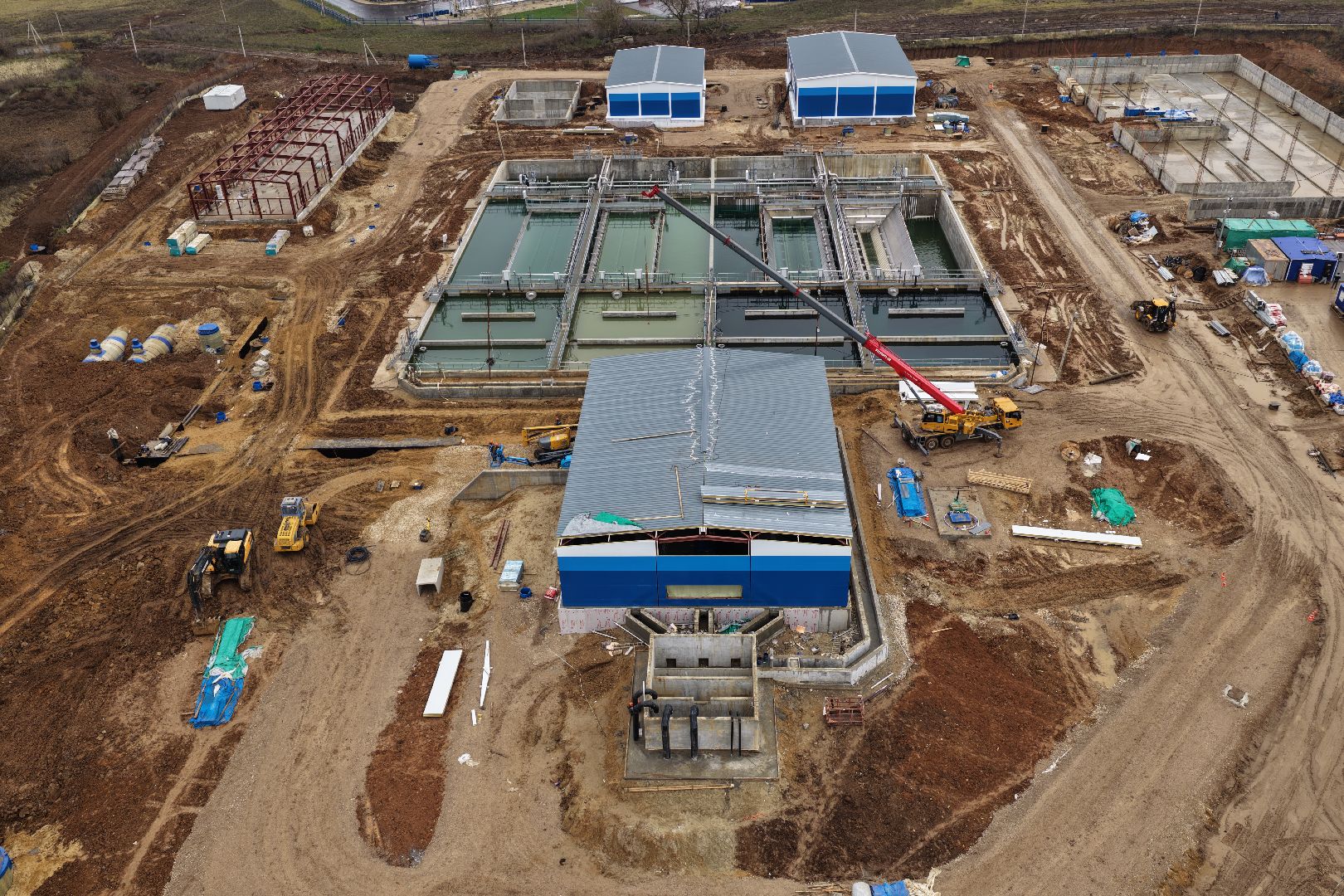 видео с коптера, очистные в кашире, новые очистные сооружения,