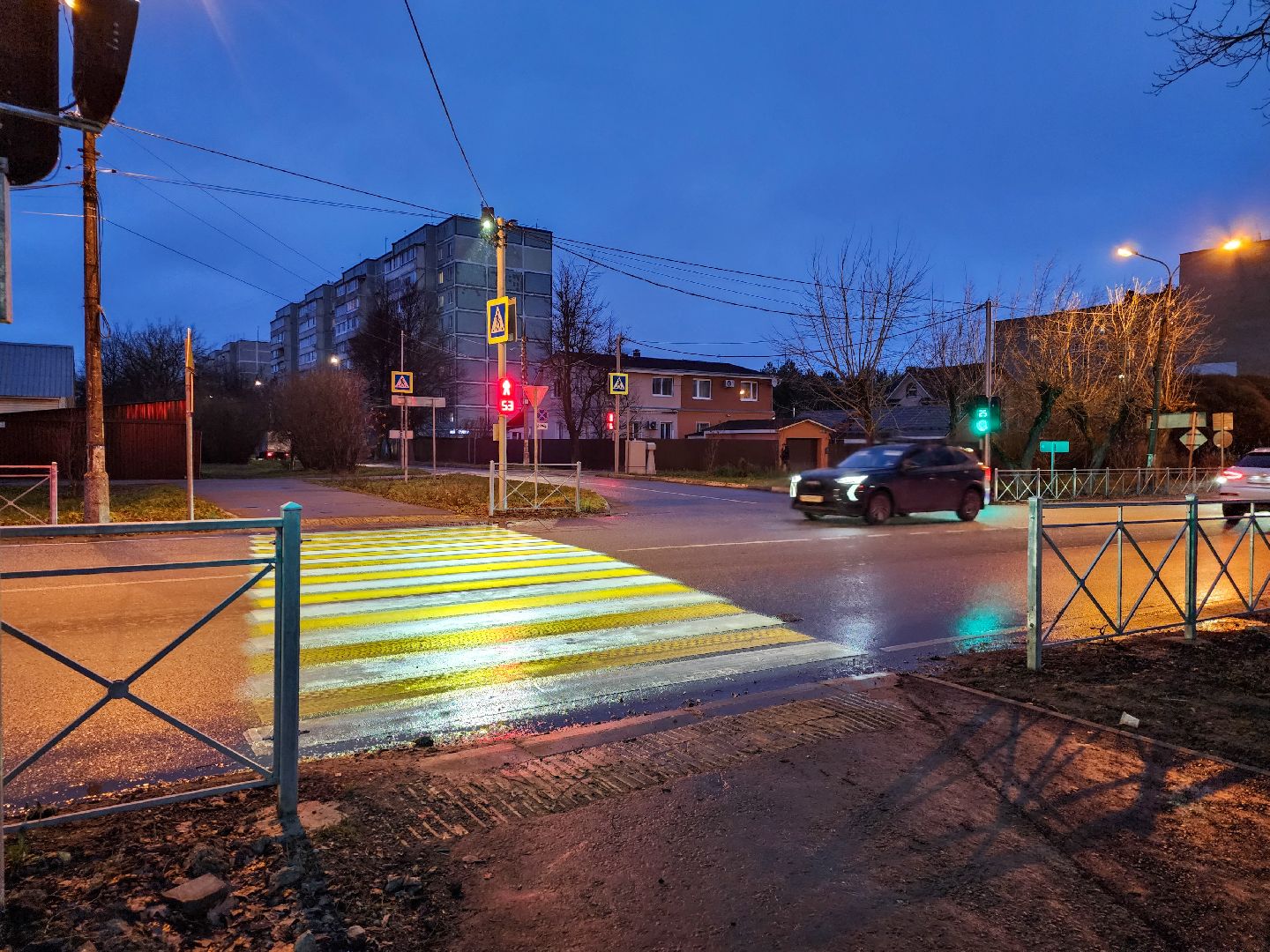 Подольск, Пешеходный переход,Световая проекция,