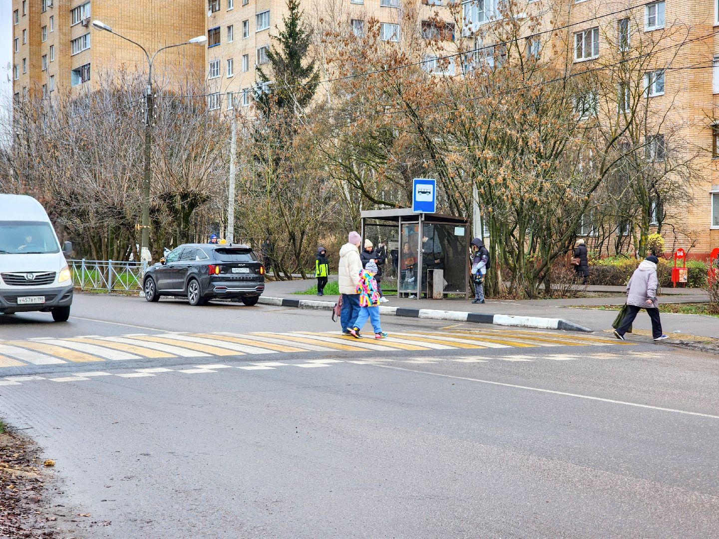 Подольск, Пешеходный переход,Световая проекция,