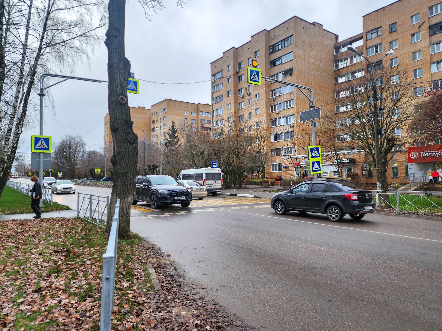 Подольск, Пешеходный переход,Световая проекция,