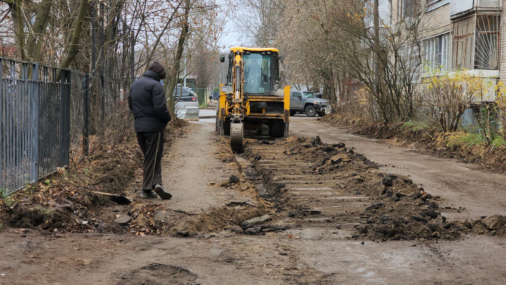 установка бордюров, Лобня, пешеходные тротуары, Благоустройство ,