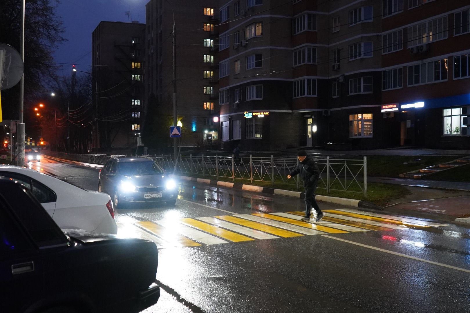 дороги, проекционная разметка, ступино, переход,