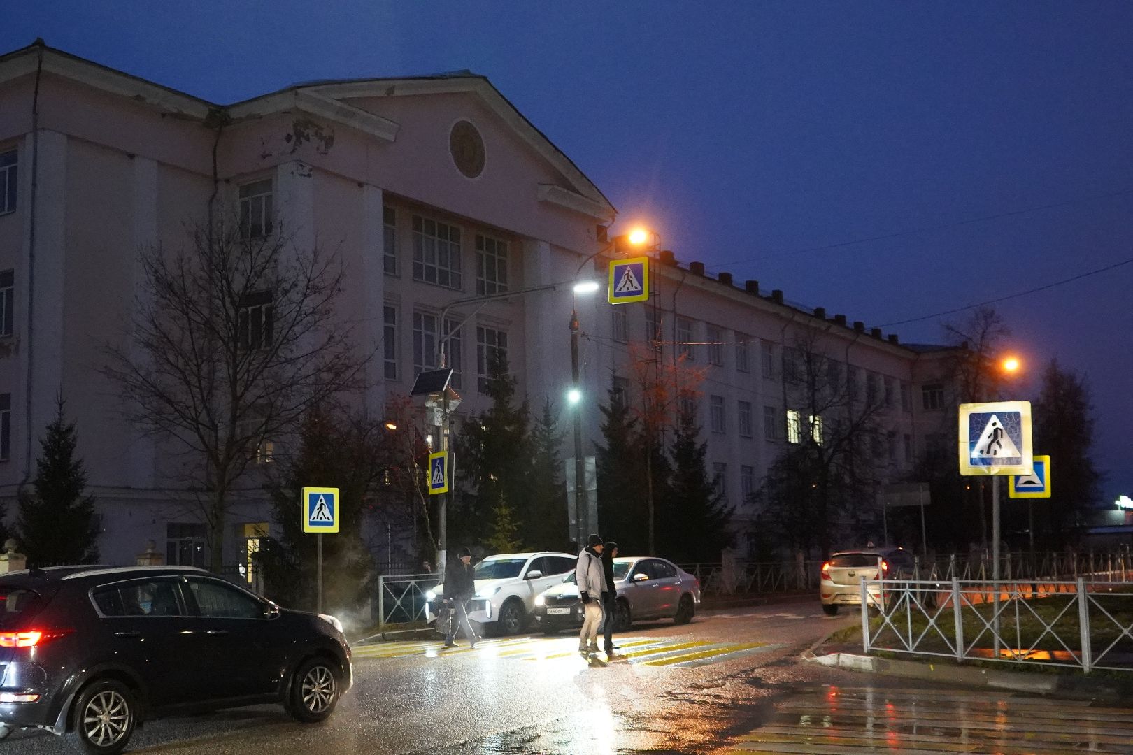 дороги, проекционная разметка, ступино, переход,